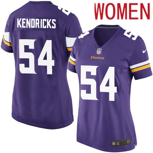 Women Minnesota Vikings #54 Eric Kendricks Nike Purple Game Player NFL Jersey->women nfl jersey->Women Jersey